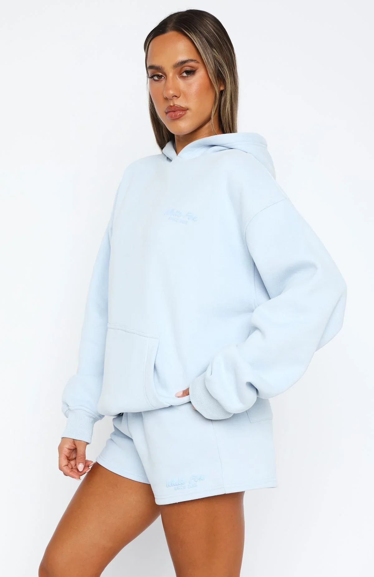 Leisure Edition Oversized Hoodie Baby Blue - luluinthesky