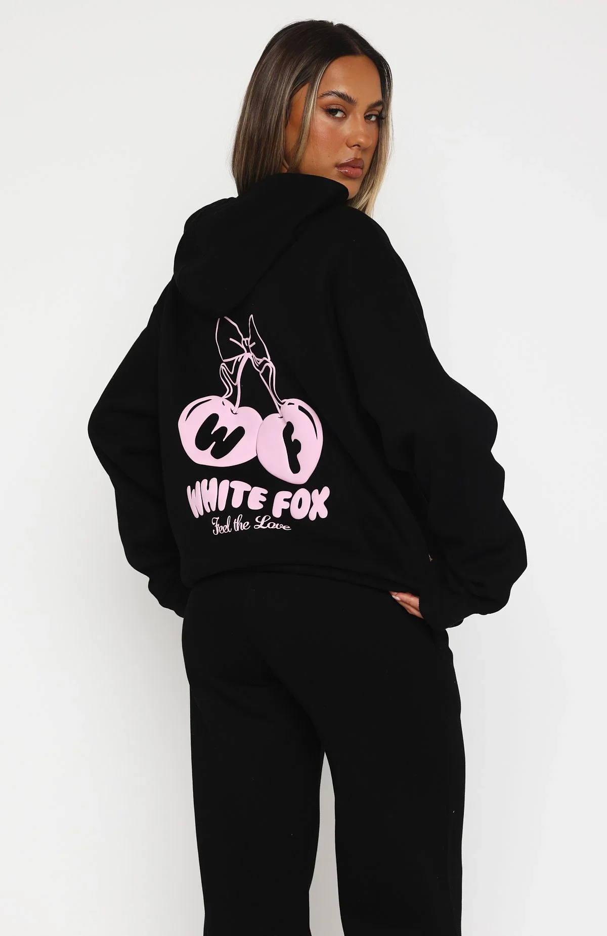 Feel The Love Oversized Hoodie Black - luluinthesky