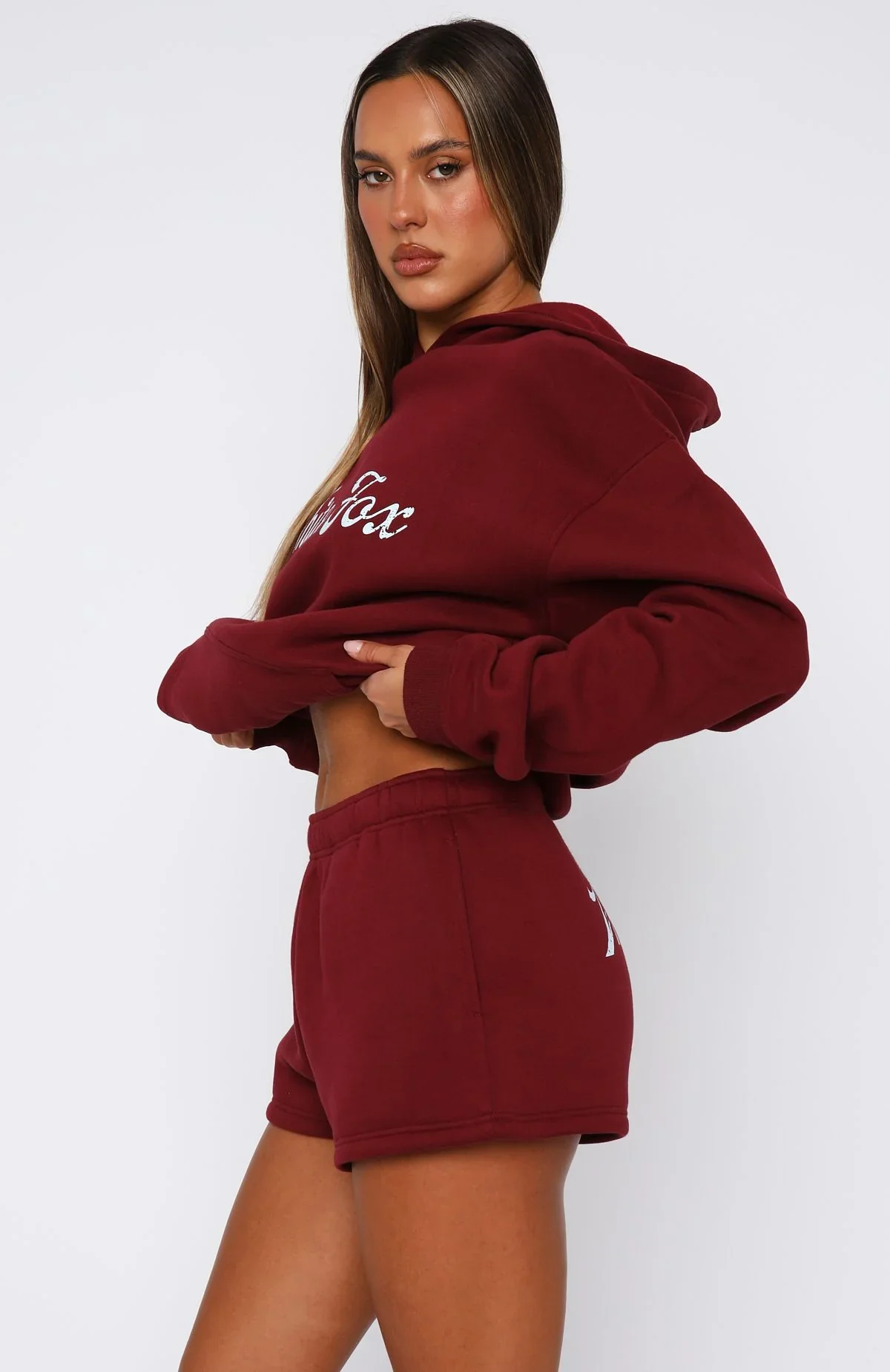 The Good Life Lounge Shorts Burgundy - luluinthesky