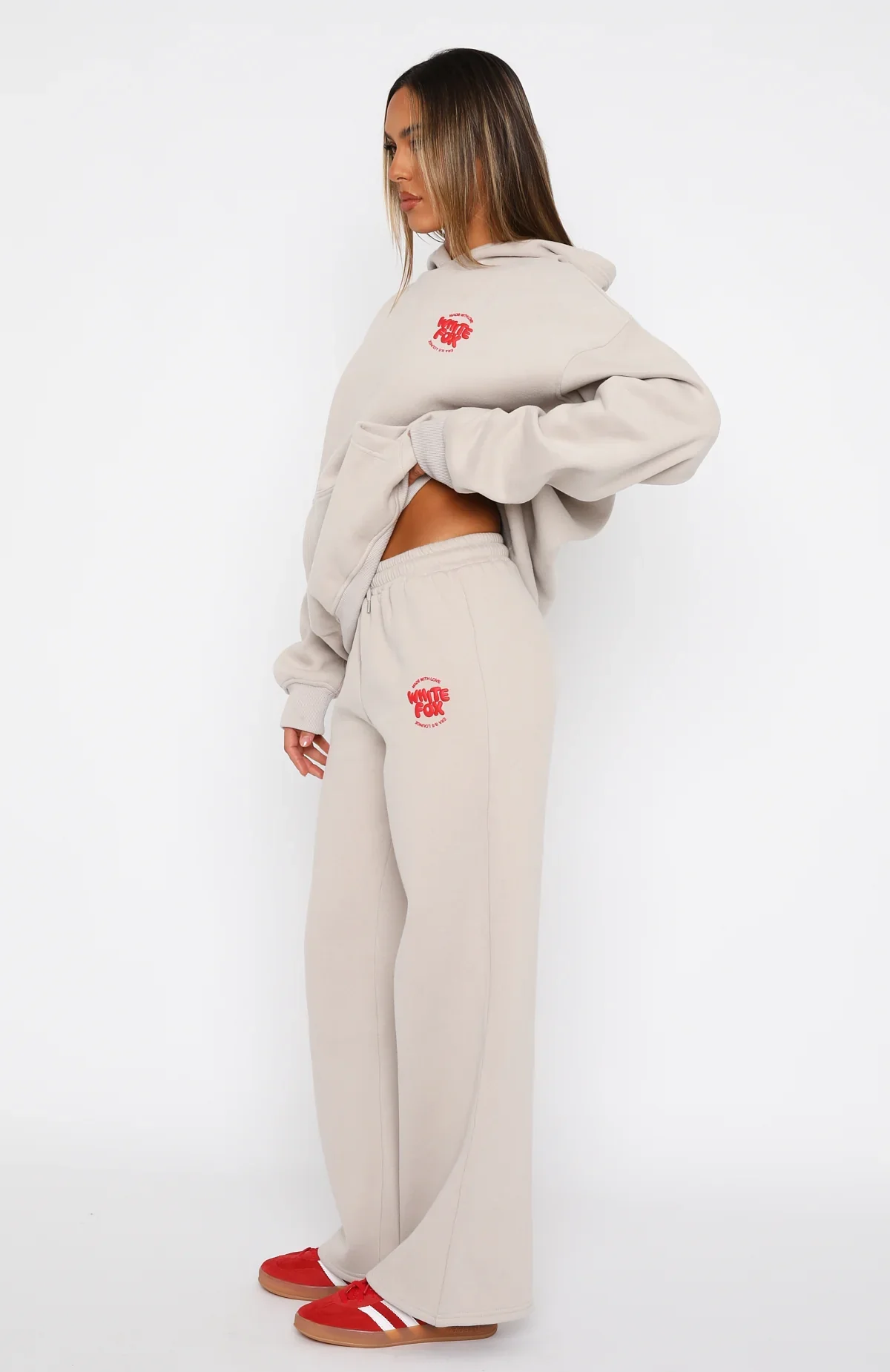 With Love For You Wide Leg Sweatpants Moon - luluinthesky