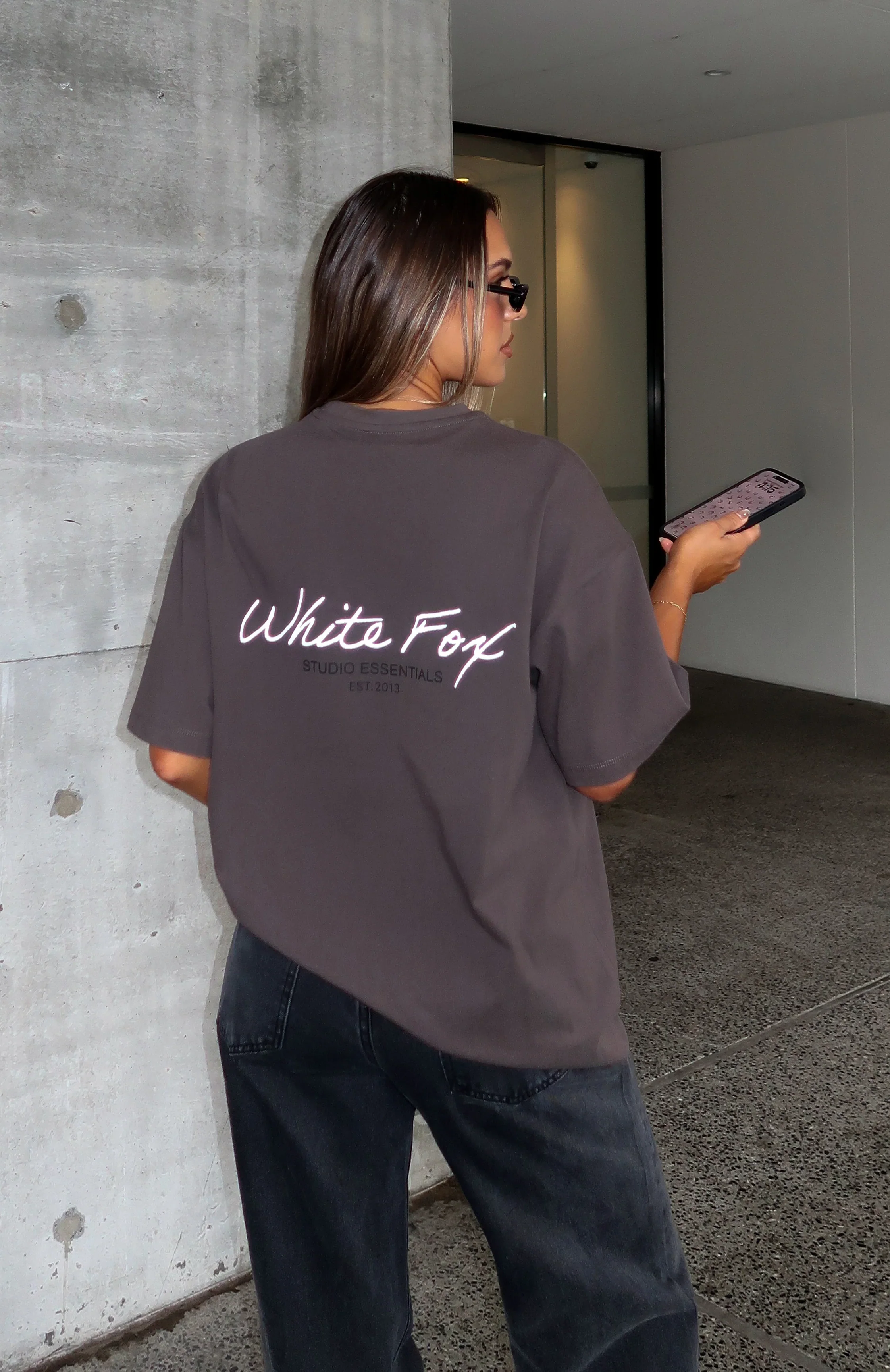 Studio Essentials Oversized Tee Volcanic - luluinthesky