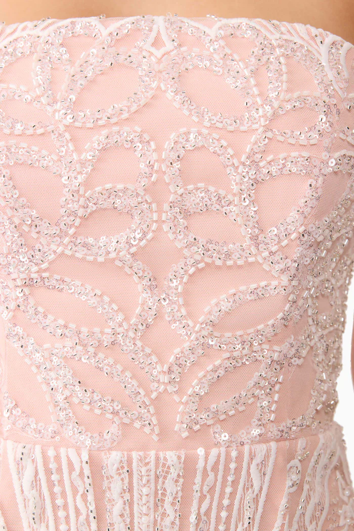 Kiki Strapless Mini Dress in Pink - luluinthesky
