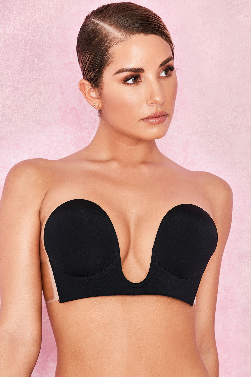 U Plunge Self Adhesive Bra - Black - luluinthesky