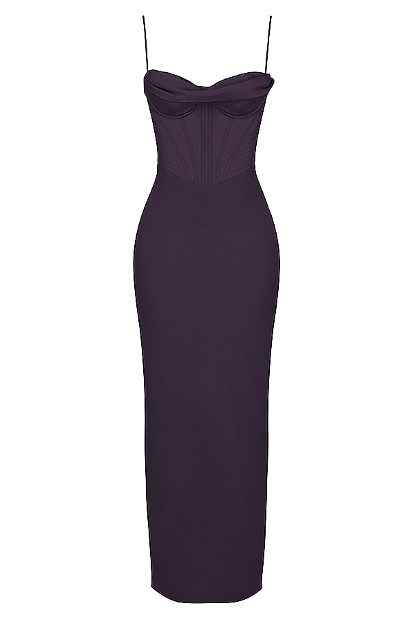 Charmaine Night Shade Corset Maxi Dress - luluinthesky