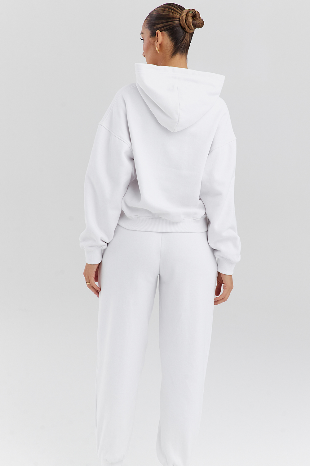 Muse White Cotton Fleece-Back Hoodie - luluinthesky