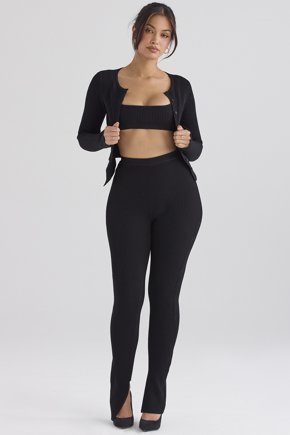Mitzi Black Ribbed Knit Leggings - SALE - luluinthesky
