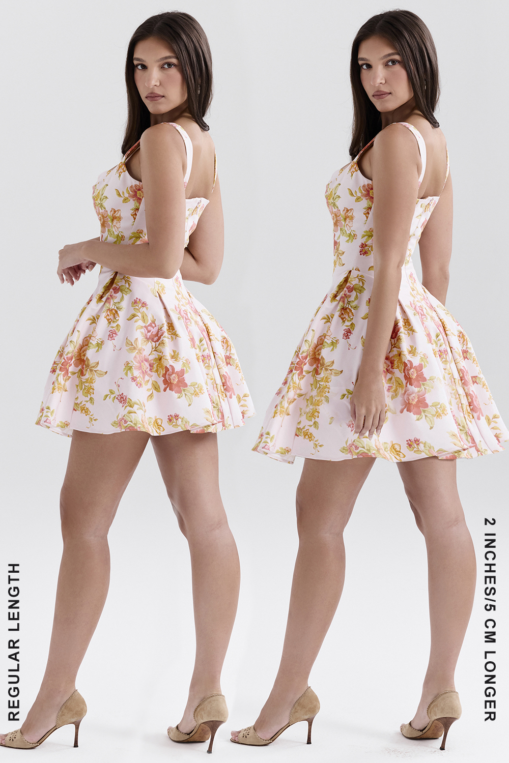Bunny Peach Poppy Print Twill Mini Dress - luluinthesky