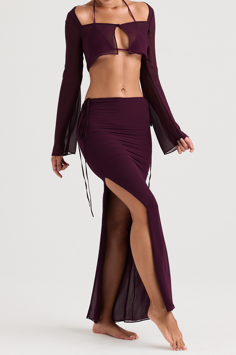 Marseille Prune Cover Up Top - luluinthesky