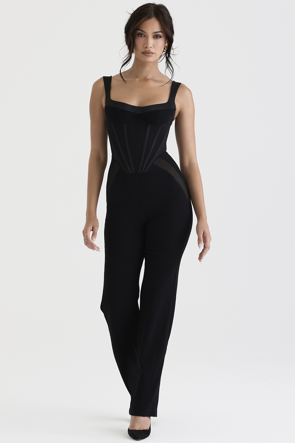 Mylene Black Corset Jumpsuit - luluinthesky