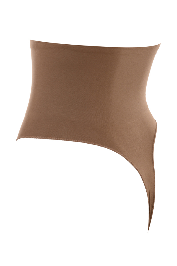 Sculpting High Waist Thong Mocha - luluinthesky