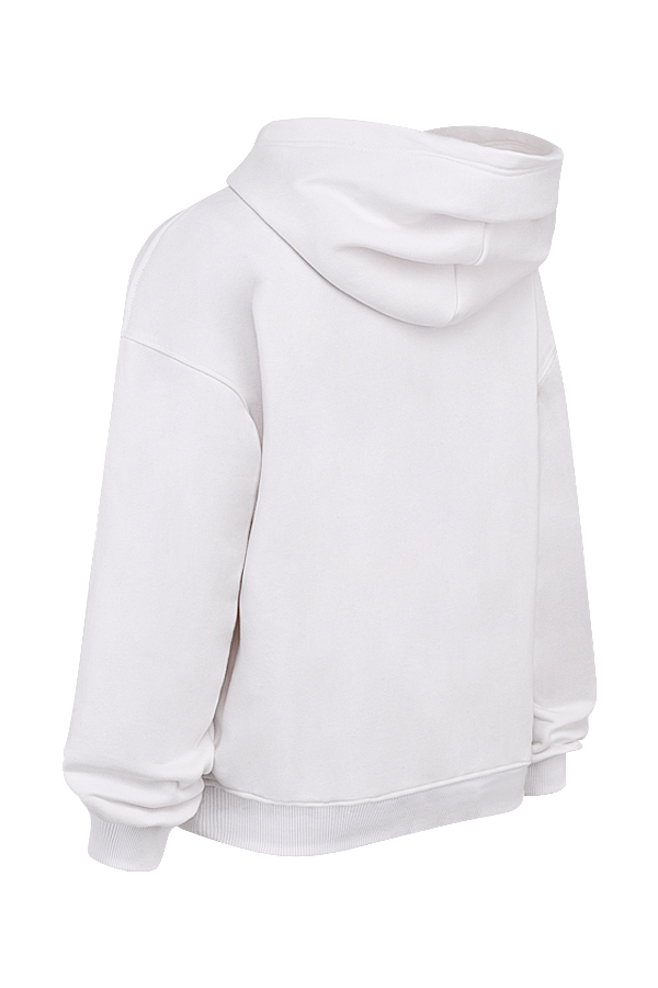 Muse White Cotton Fleece-Back Hoodie - luluinthesky