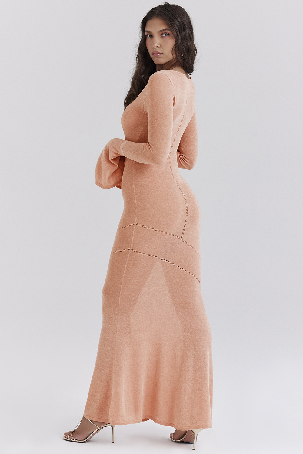 Sereia Sorbet Metallic Knit Maxi Dress - luluinthesky