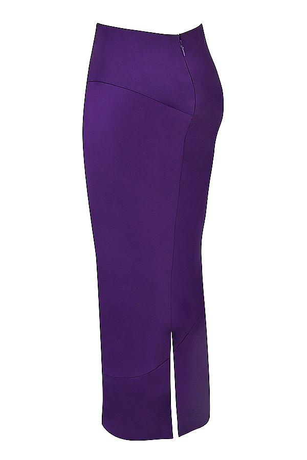 Colette Grape Satin Low Waist Midi Skirt - luluinthesky