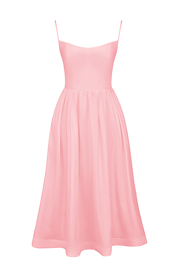 Lolita Rose Pink Cotton Corset Sundress - luluinthesky