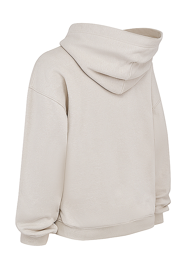 Mirage Cloud Cotton Fleece-Back Zip Through Hoodie - luluinthesky
