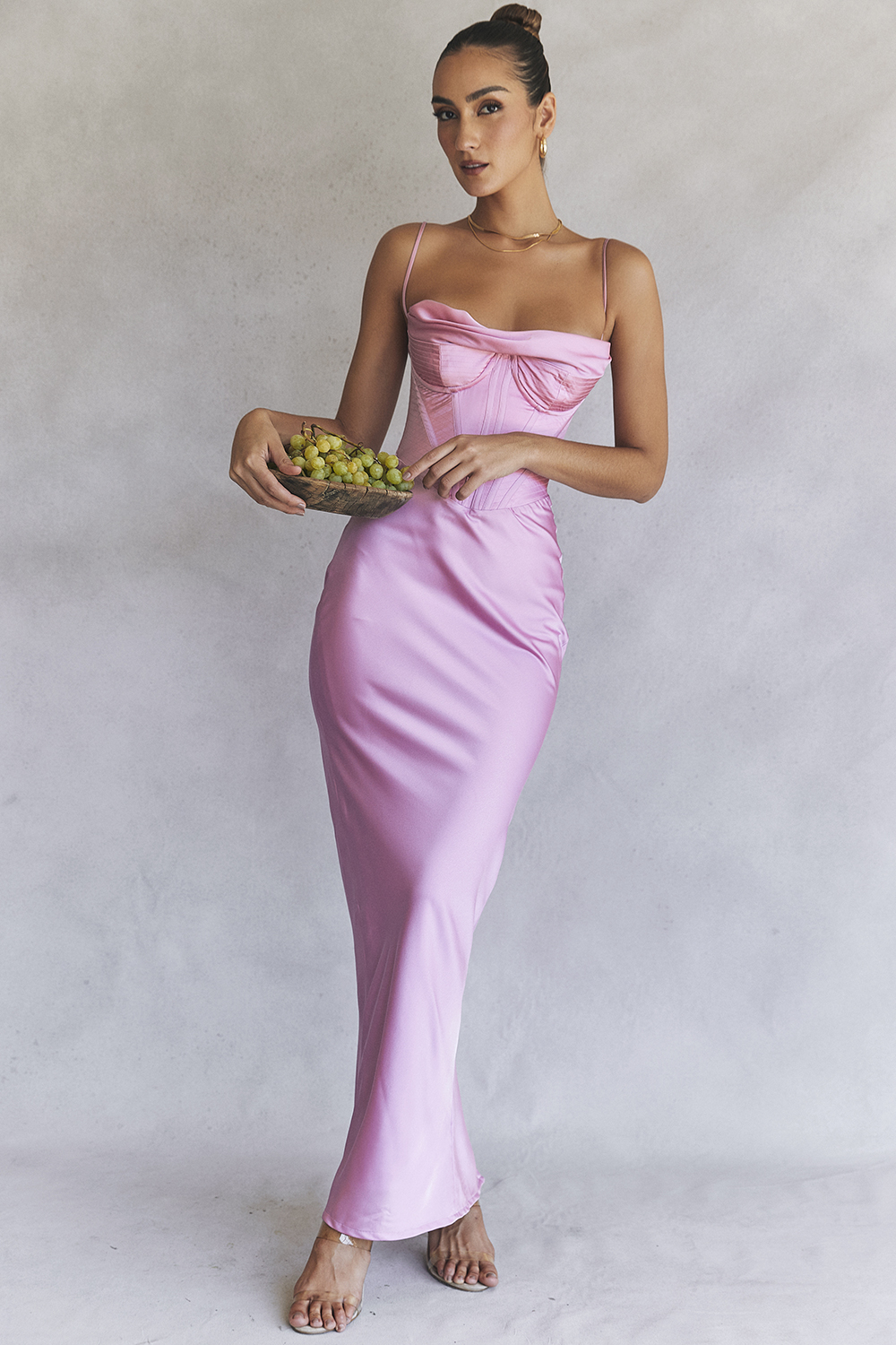 Charmaine Pink Corset Maxi Dress - luluinthesky