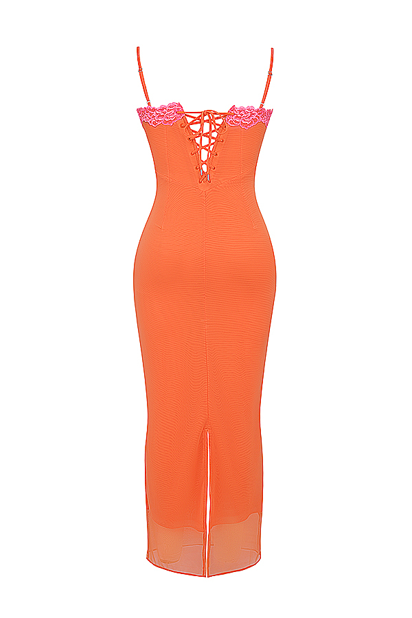 Aiza Flame Orange Maxi Dress - luluinthesky