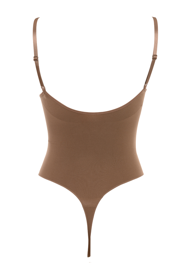 Sculpting Thong Bodysuit Mocha - luluinthesky