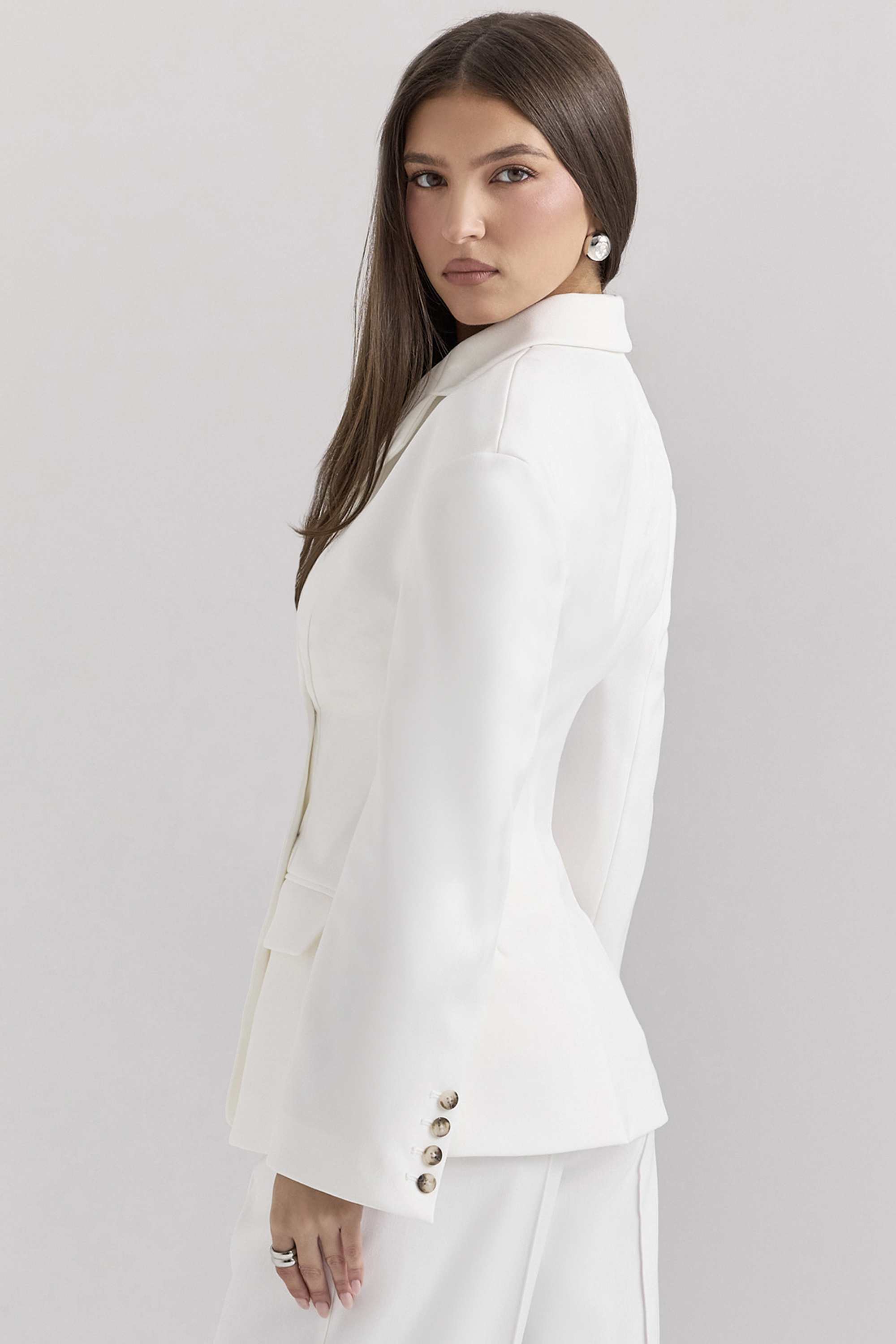 Hudson White Hourglass Blazer - luluinthesky