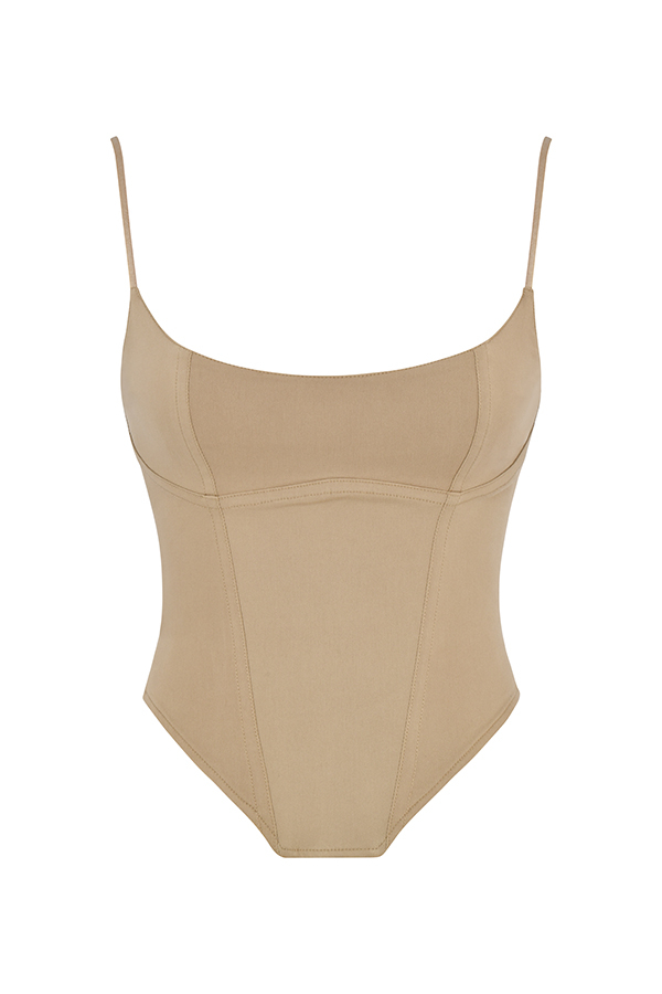 Flavia Beige Sculpting Corset - luluinthesky