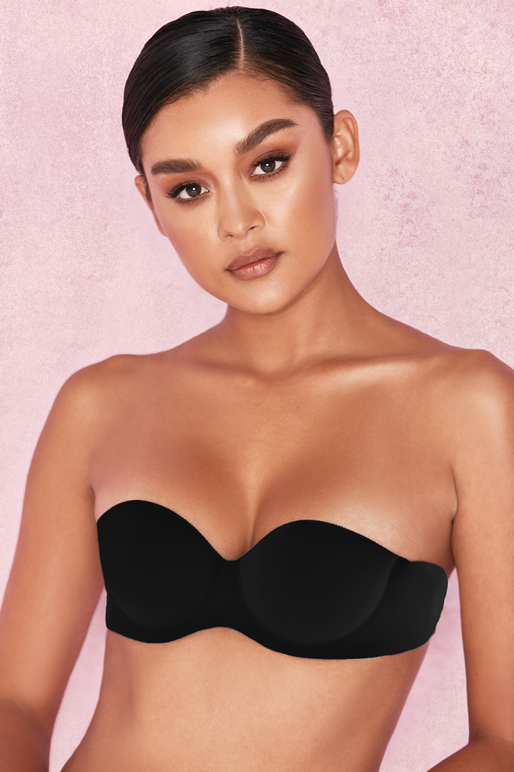 Strapless Backless Moulded Sticky Bra - Black - luluinthesky