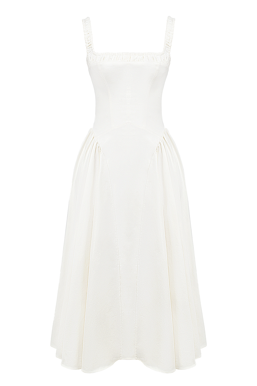 Dorothy White Cotton Midi Sundress - luluinthesky