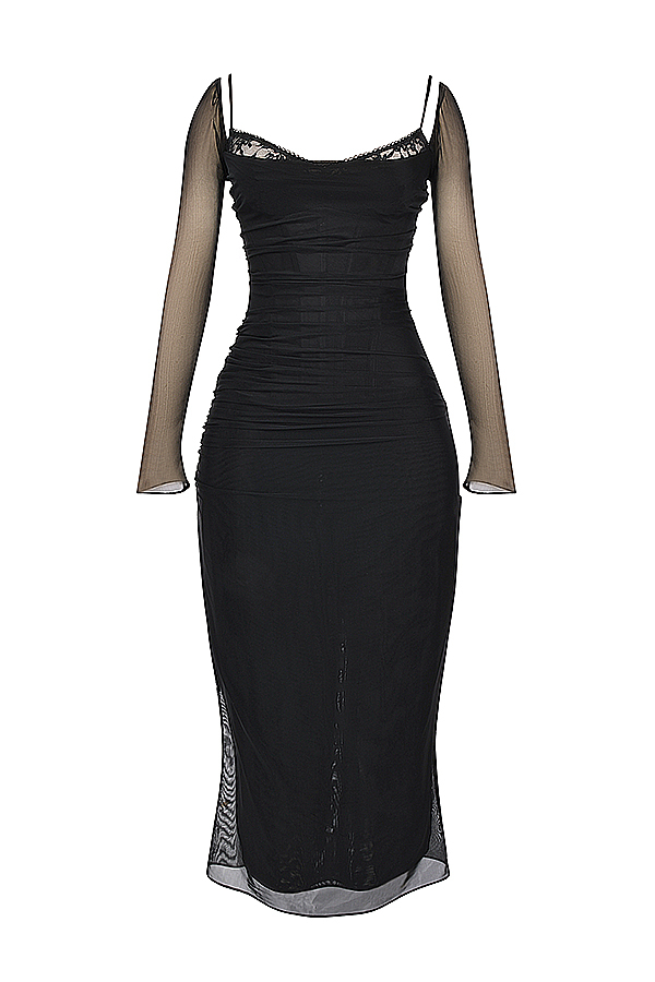 Katarina Black Maxi Dress - luluinthesky