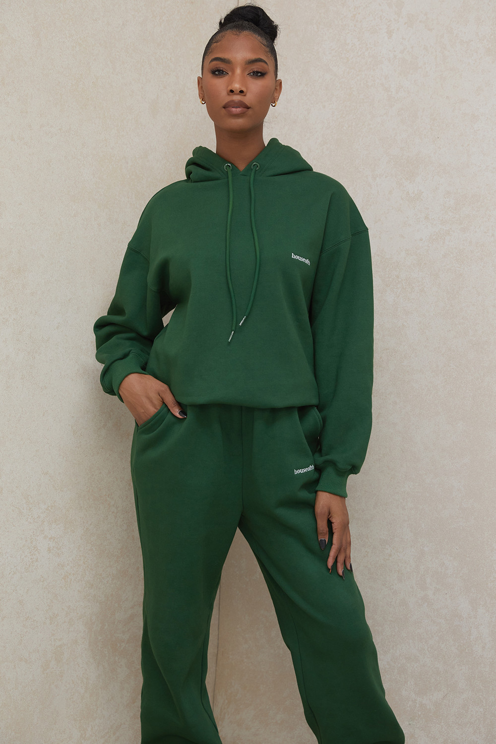Halo Green Cotton Fleece-Back Oversized Hoodie - luluinthesky