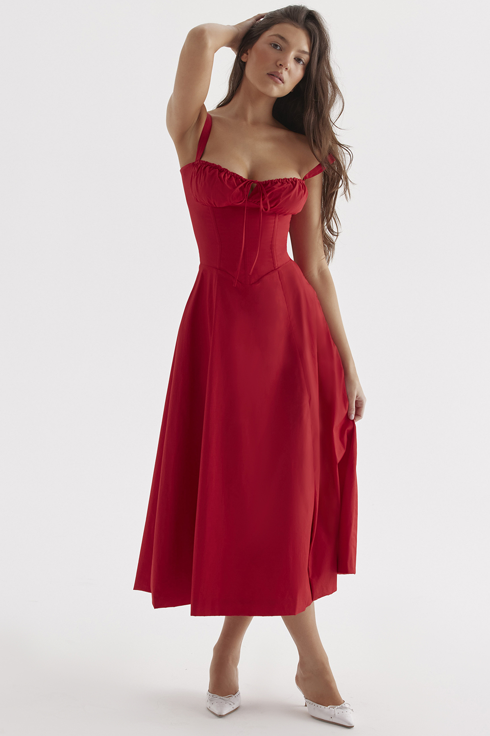 Carmen Red Rose Bustier Sundress - luluinthesky