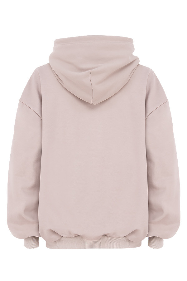 Halo Stone Cotton Fleece-Back Oversized Hoodie - luluinthesky
