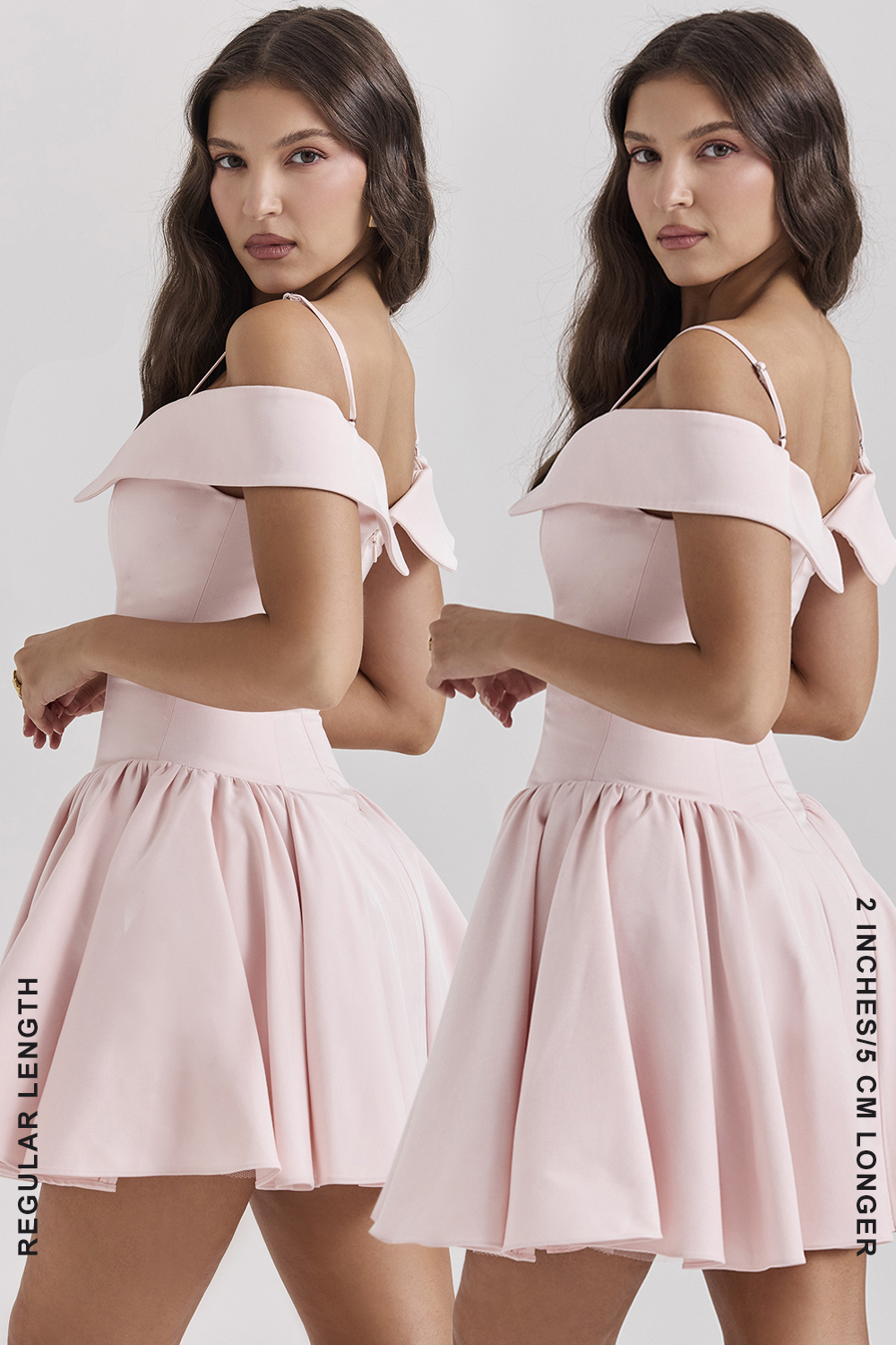 Elida Ballerina Pink Off Shoulder Mini Dress - luluinthesky