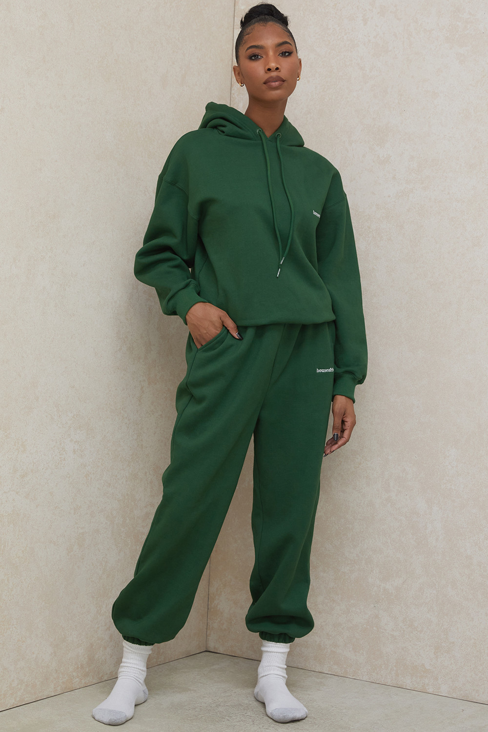 Sky Green Fleece Back Jogging Trousers - luluinthesky