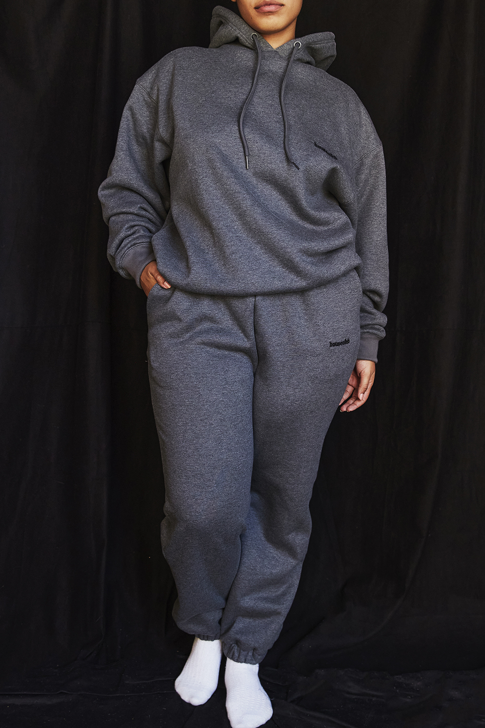 Sky Dark Grey Fleece Back Jogging Trousers - luluinthesky