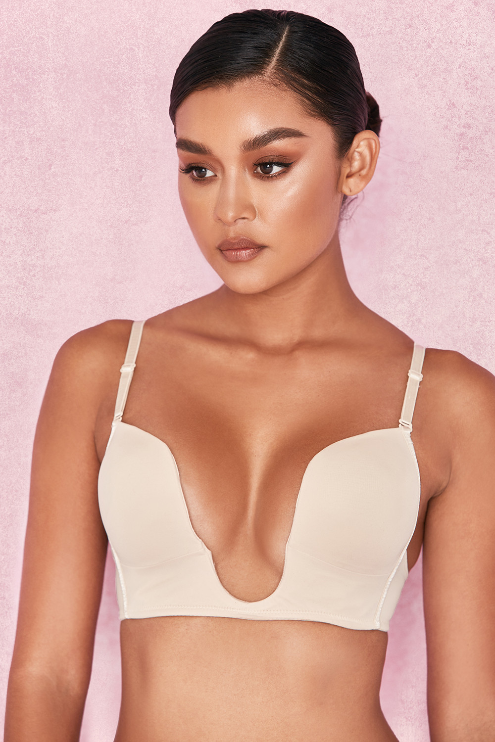 Deep V Bra for Low Cut Dresses - Beige - luluinthesky