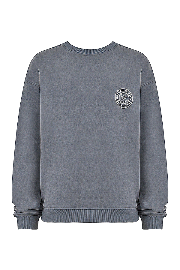 Haze Slate Crew Neck Sweatshirt - luluinthesky
