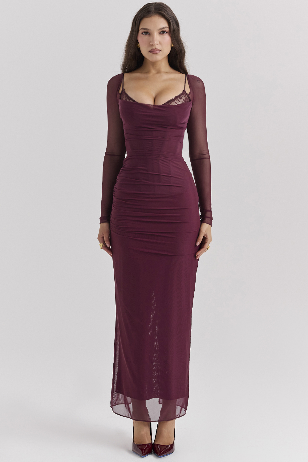 Katarina Wine Maxi Dress - luluinthesky