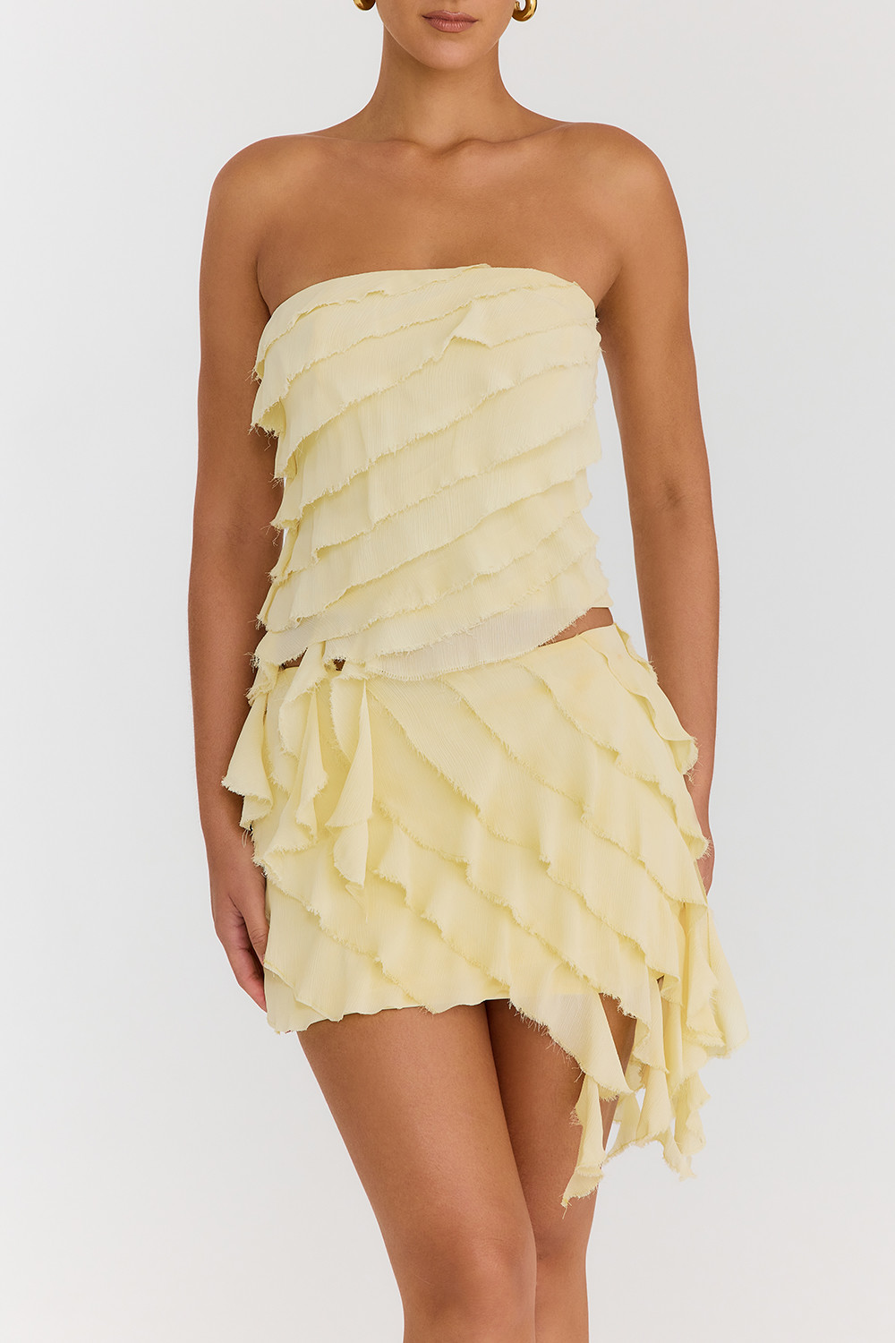 Mistress Rocks Vanilla Ruffle Layered Mini Skirt - SALE - luluinthesky