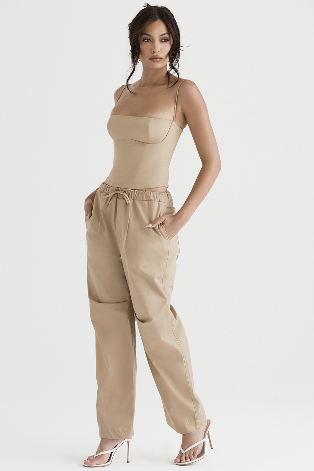 Luna Camel Cargo Trousers - luluinthesky