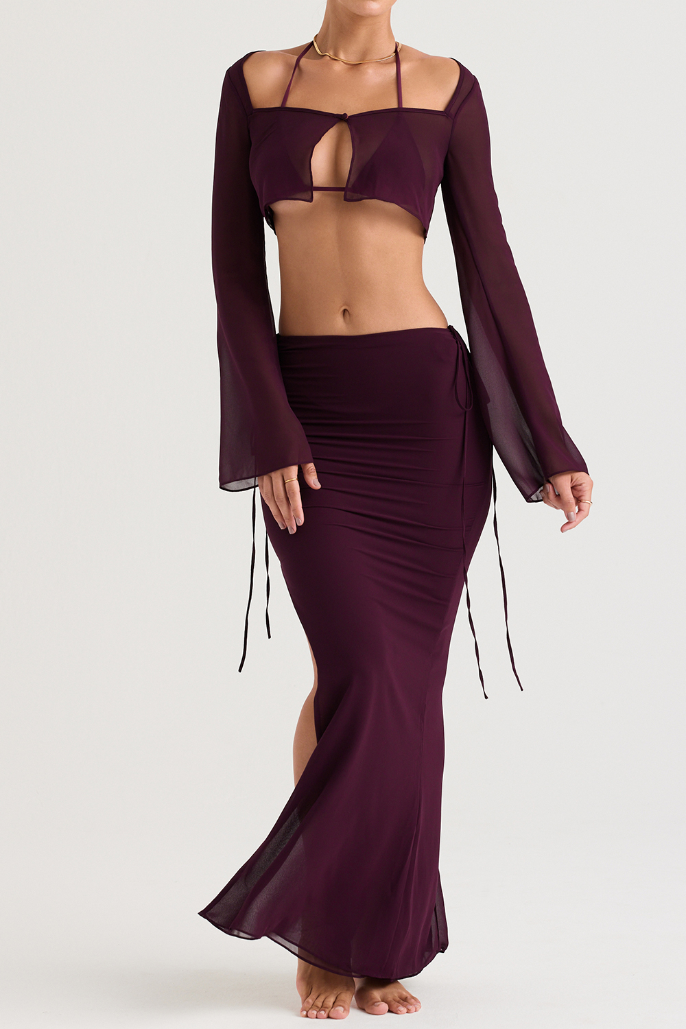 Marseille Prune Cover Up Top - luluinthesky