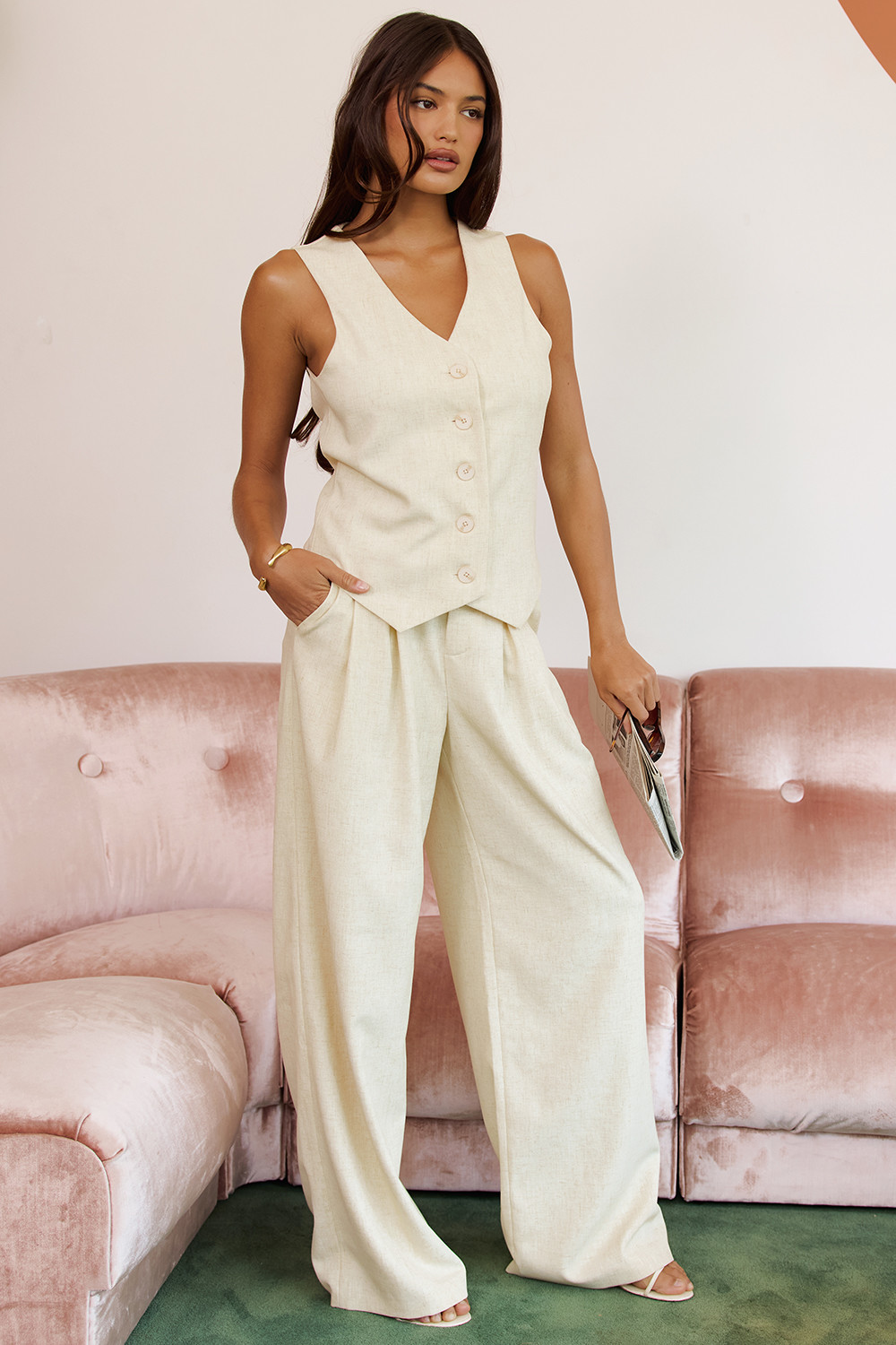 Mistress Rocks Butterscotch Pleated Trousers - SALE - luluinthesky