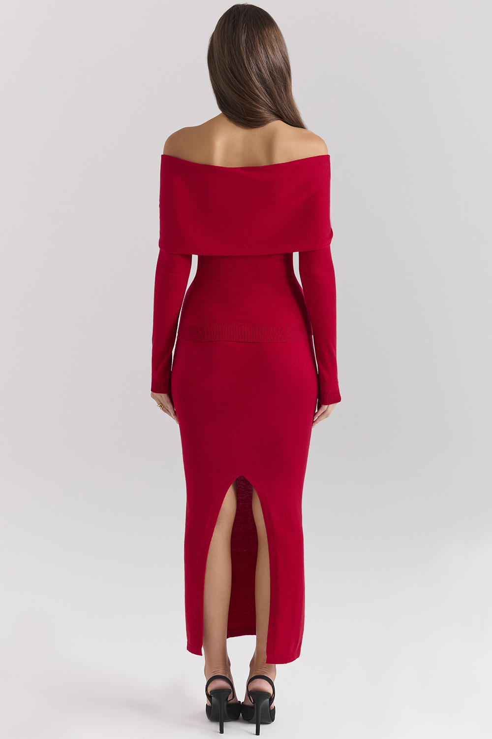 Faith Holly Red Cashmere Blend Midi Skirt - luluinthesky