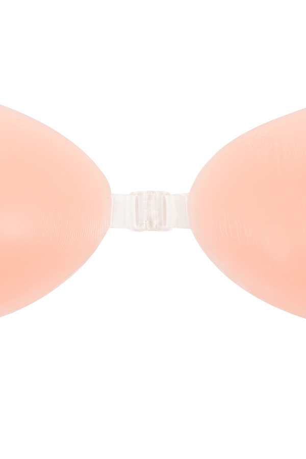 Silicon Front-Fastening Invisible Bra - Beige - luluinthesky