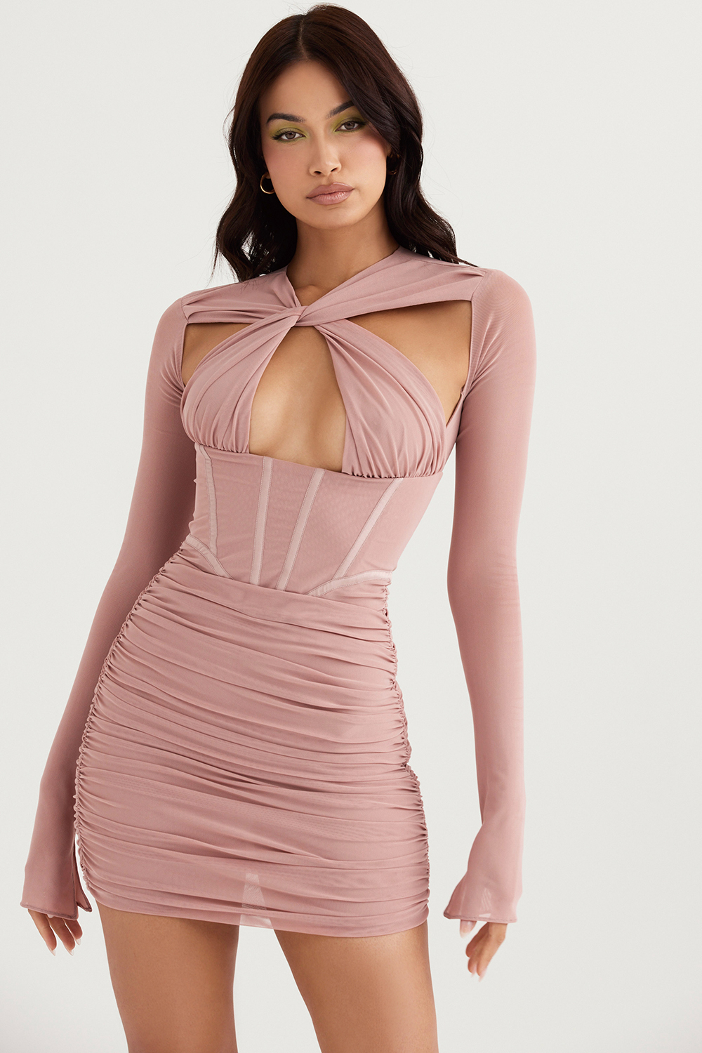 Adanna Blush Corset Mini Dress - luluinthesky