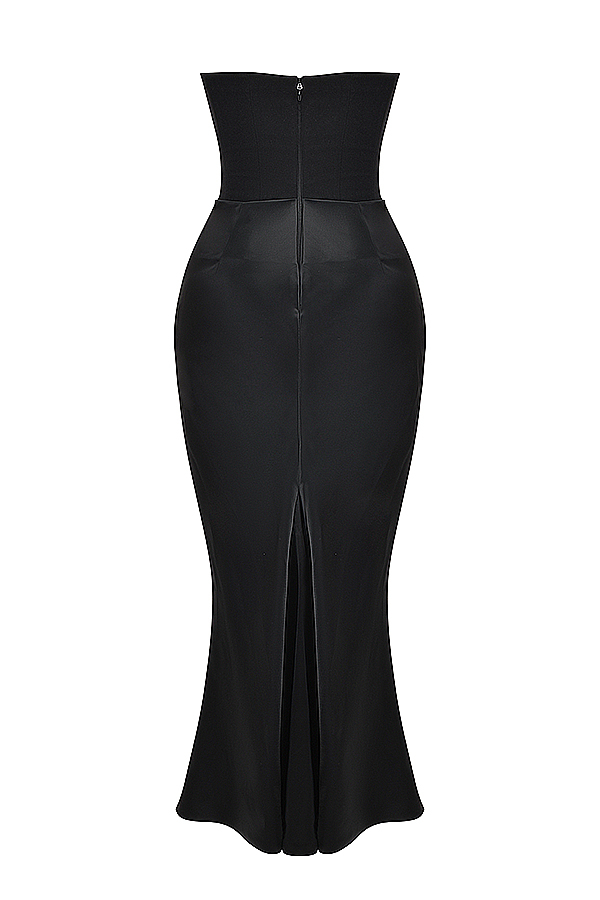 Persephone Black Strapless Corset Dress - luluinthesky