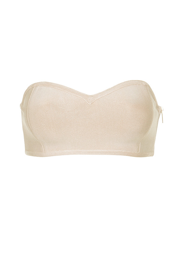 Naked Beige Bandage Strapless Bra - luluinthesky