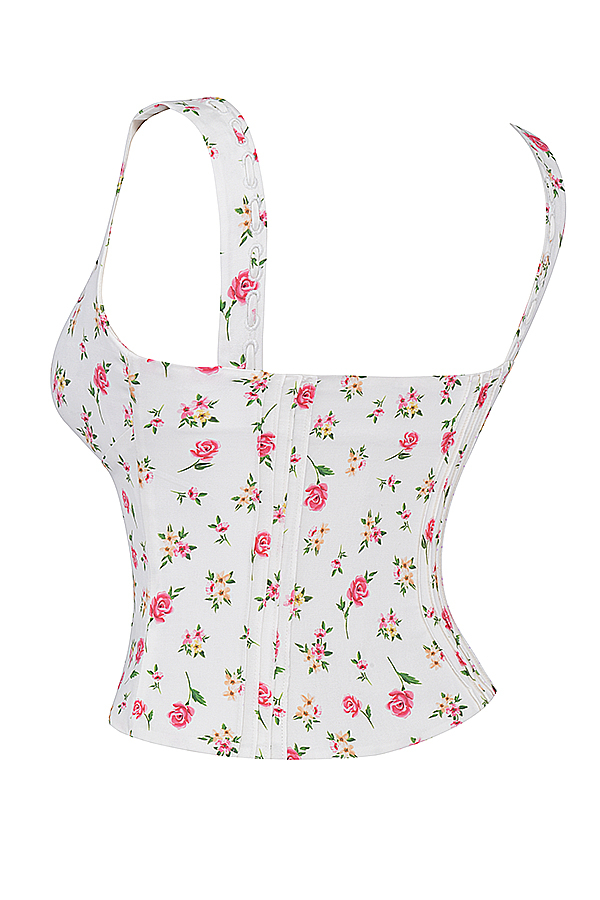 Chicca Rose Print Floral Top - luluinthesky