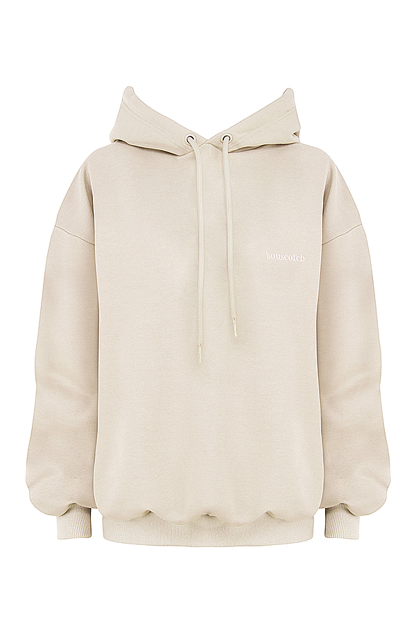 Halo Oatmeal Cotton Fleece-Back Oversized Hoodie - luluinthesky