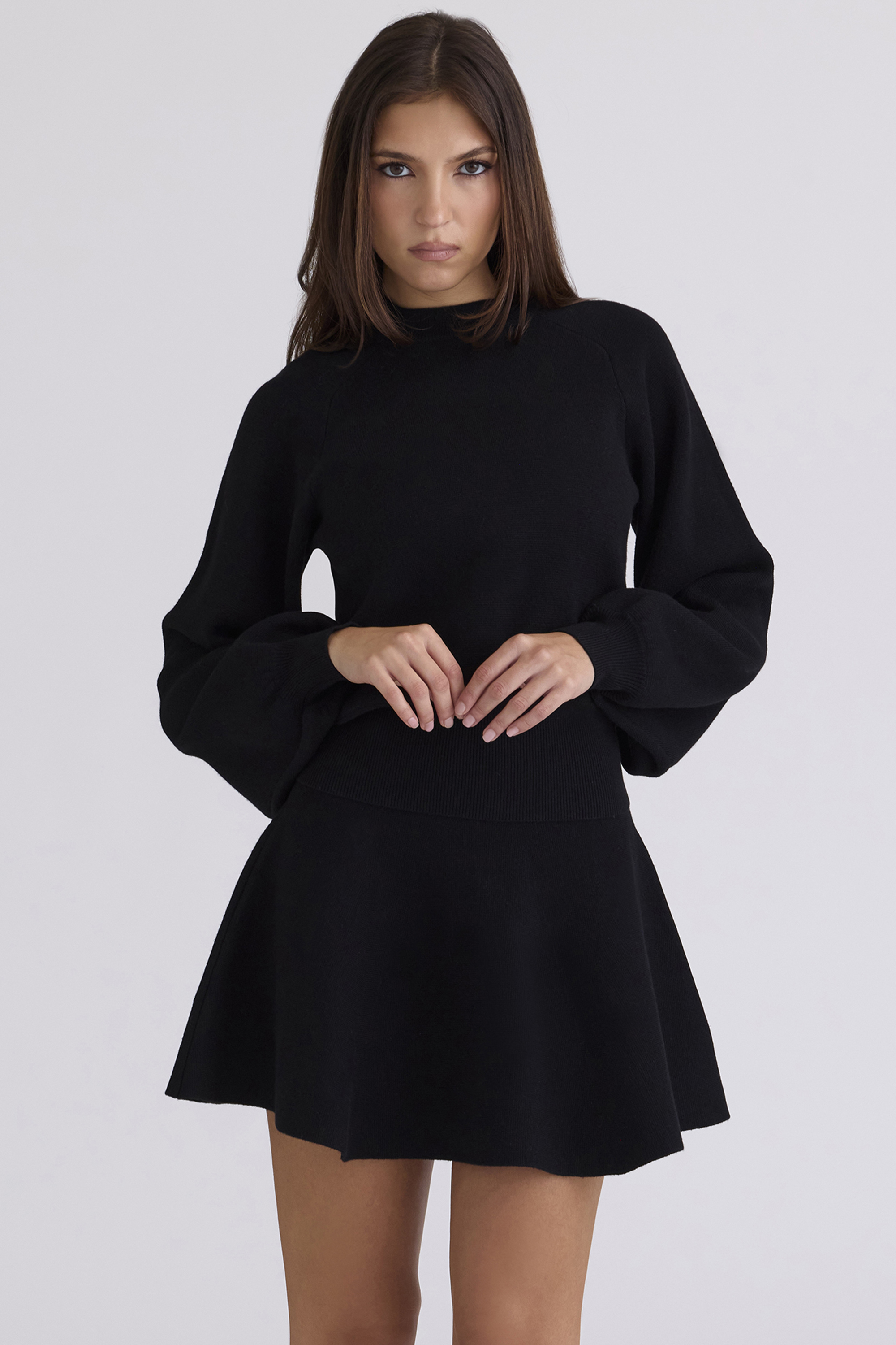 Cressida Black Wool & Cashmere Balloon Sleeve Sweater - luluinthesky