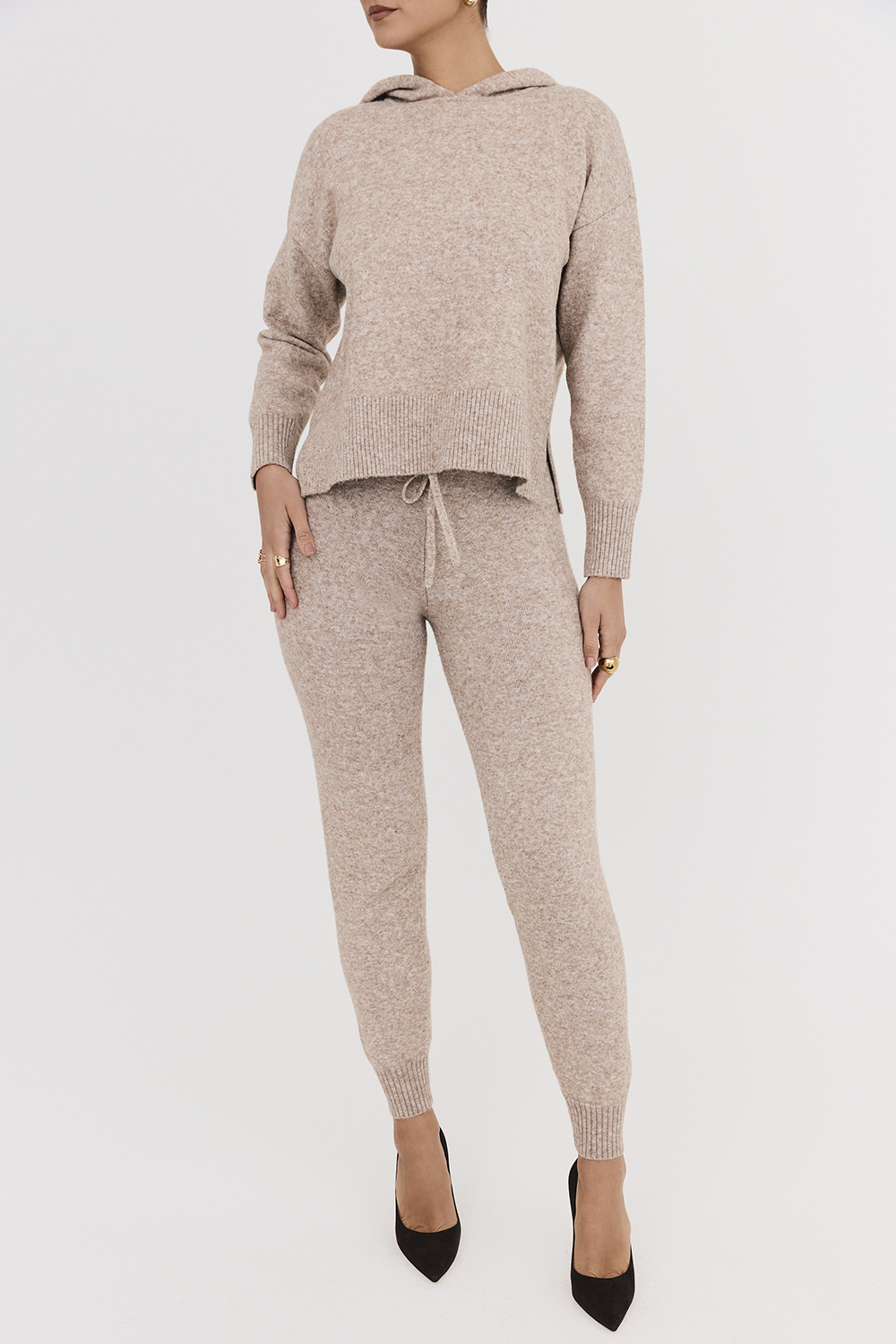 Mistress Rocks Biscuit Knit Jogging Trousers - SALE - luluinthesky