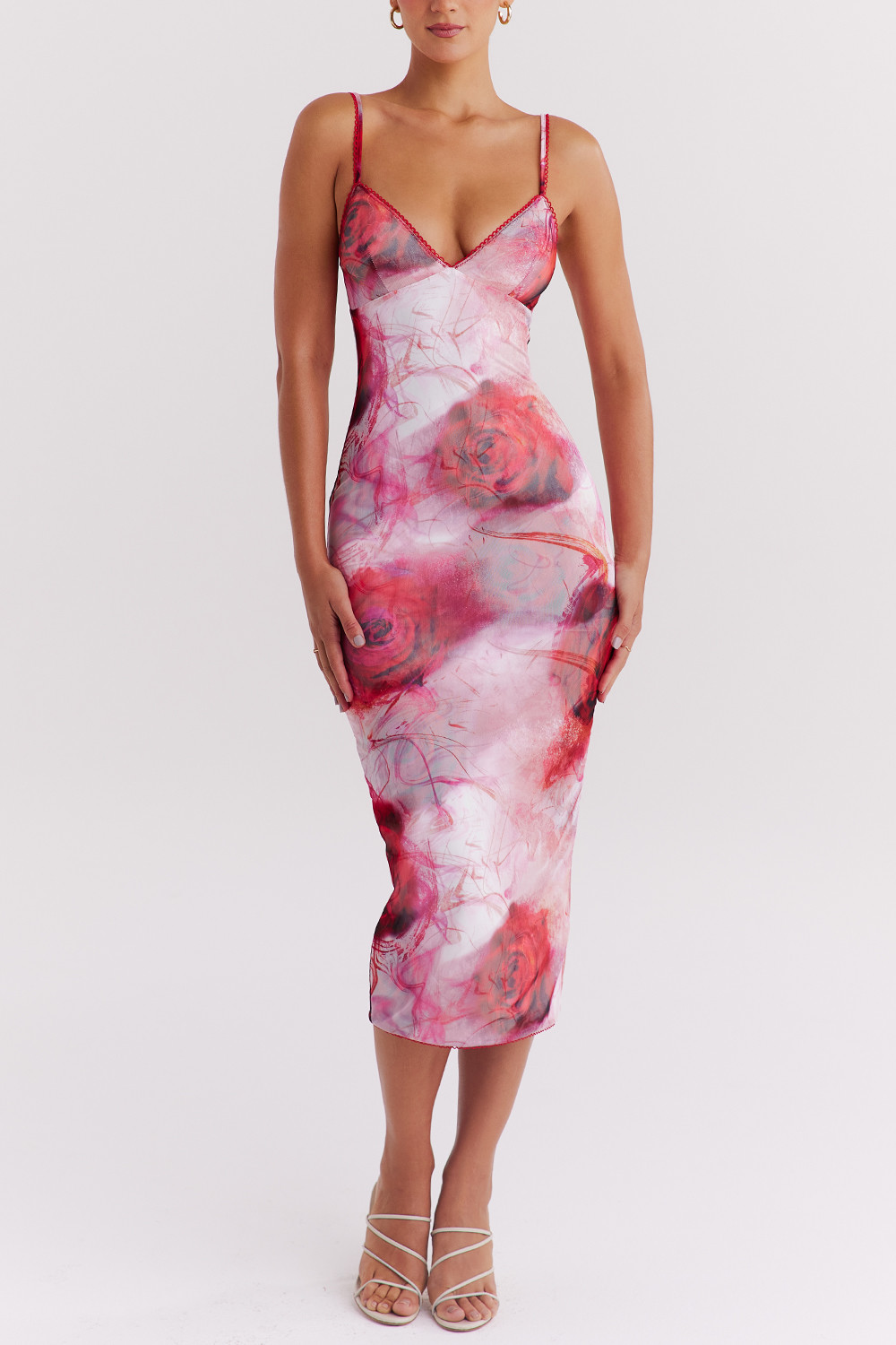 Mistress Rocks Rose Print Midi Dress - SALE - luluinthesky